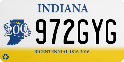 IN license plate 972GYG