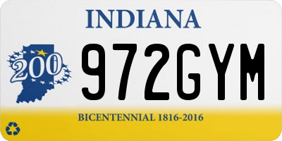 IN license plate 972GYM