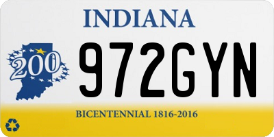 IN license plate 972GYN