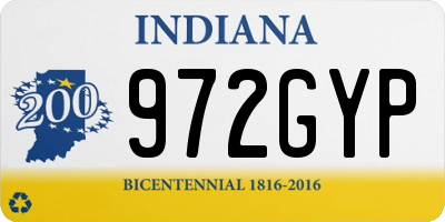 IN license plate 972GYP