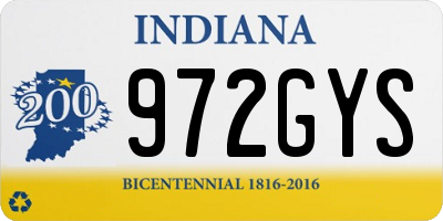 IN license plate 972GYS