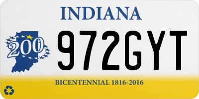 IN license plate 972GYT