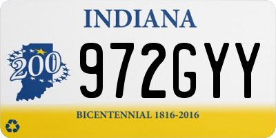 IN license plate 972GYY