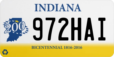 IN license plate 972HAI