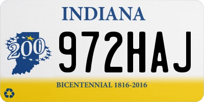 IN license plate 972HAJ