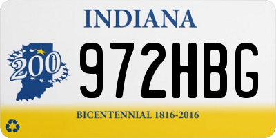 IN license plate 972HBG
