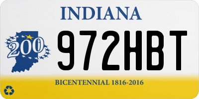 IN license plate 972HBT