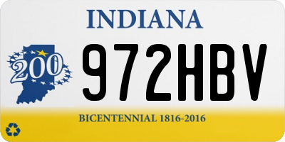 IN license plate 972HBV