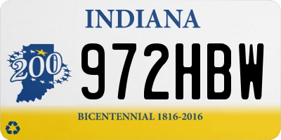 IN license plate 972HBW