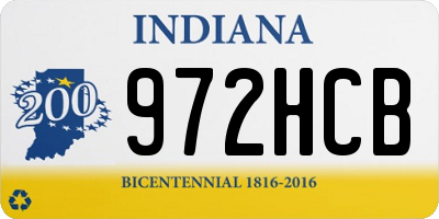 IN license plate 972HCB