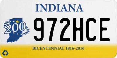 IN license plate 972HCE