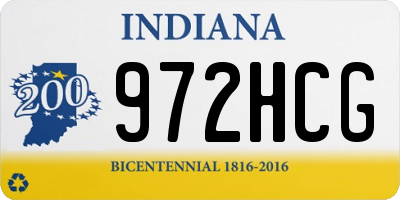 IN license plate 972HCG