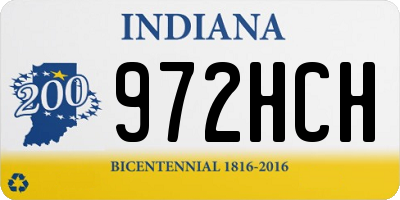 IN license plate 972HCH