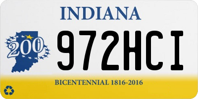 IN license plate 972HCI