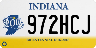 IN license plate 972HCJ