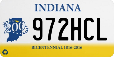 IN license plate 972HCL