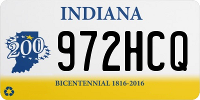 IN license plate 972HCQ