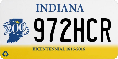 IN license plate 972HCR
