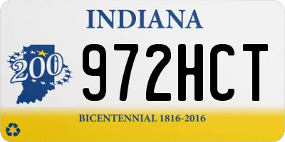 IN license plate 972HCT