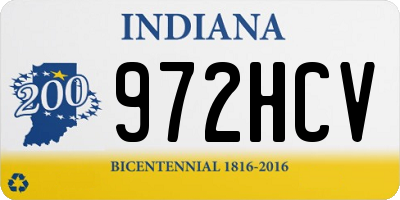 IN license plate 972HCV