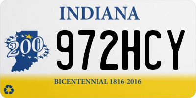 IN license plate 972HCY