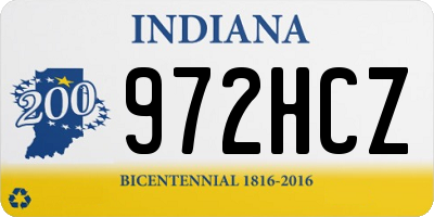 IN license plate 972HCZ