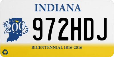 IN license plate 972HDJ