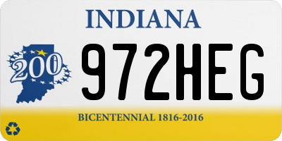 IN license plate 972HEG