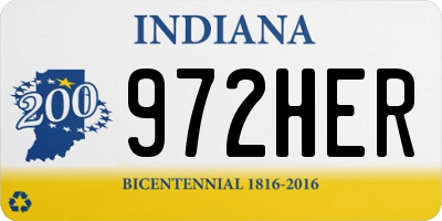 IN license plate 972HER