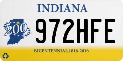 IN license plate 972HFE