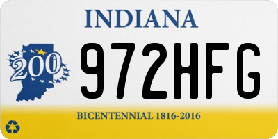 IN license plate 972HFG