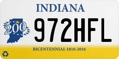 IN license plate 972HFL