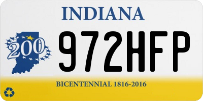 IN license plate 972HFP