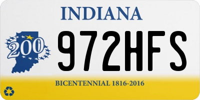 IN license plate 972HFS