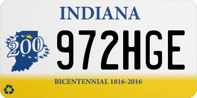IN license plate 972HGE
