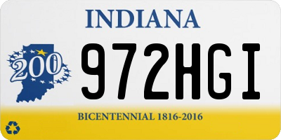 IN license plate 972HGI