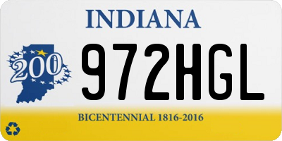IN license plate 972HGL