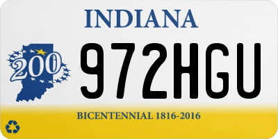 IN license plate 972HGU
