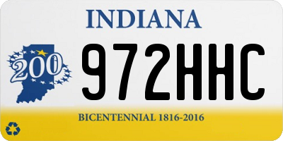 IN license plate 972HHC