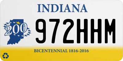 IN license plate 972HHM