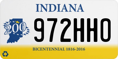 IN license plate 972HHO