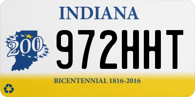 IN license plate 972HHT