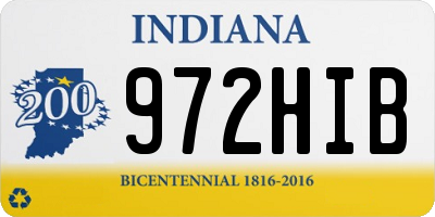 IN license plate 972HIB