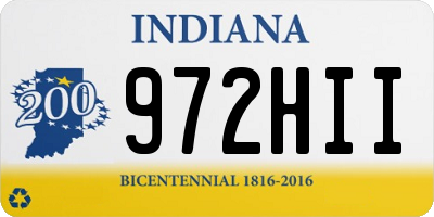 IN license plate 972HII