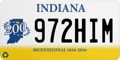 IN license plate 972HIM