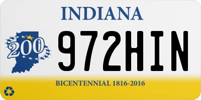 IN license plate 972HIN