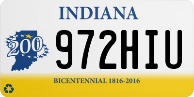 IN license plate 972HIU