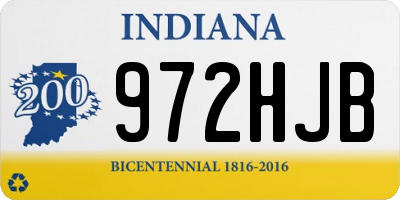 IN license plate 972HJB