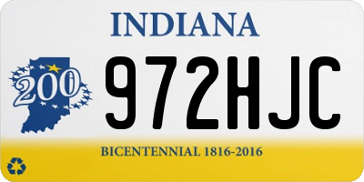 IN license plate 972HJC