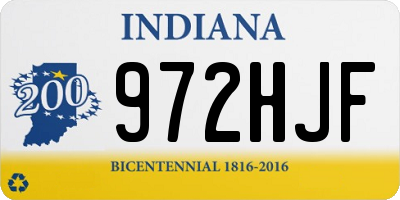 IN license plate 972HJF